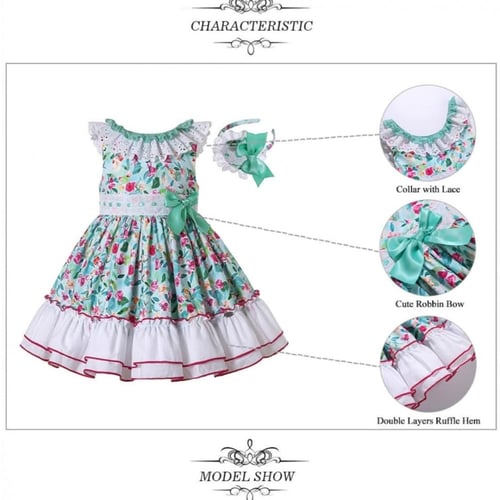 فستان أسباني مع طوق شعر