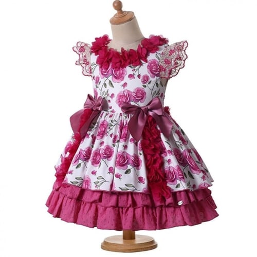 فستان بنات أسباني مع طوق شعر