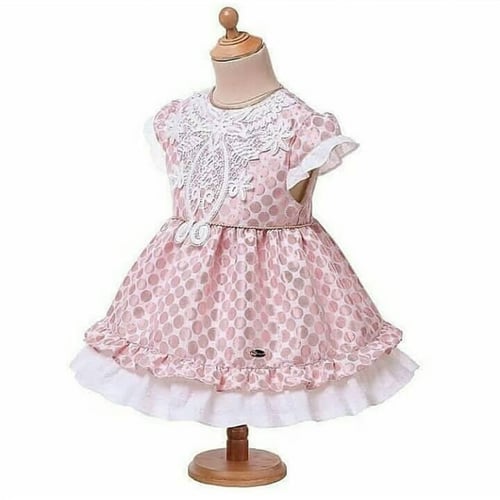 فستان مواليد بنات أسباني مع كلوت