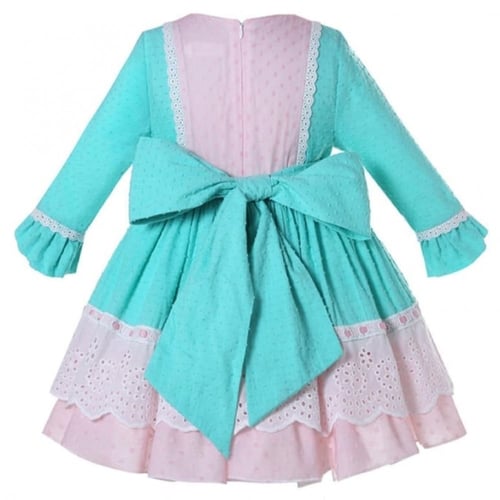 فستان بنات أسباني خريفي مع طوق