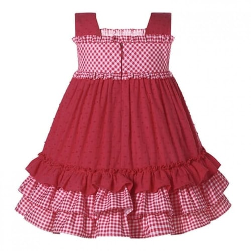 فستان مواليد أسباني مع طوق وكلوت