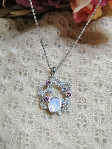 قلادة فضة الطيور المغردة 40 cm