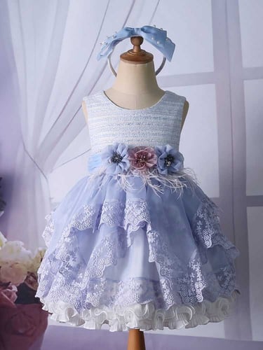 فستان بنات أسباني مع طوق