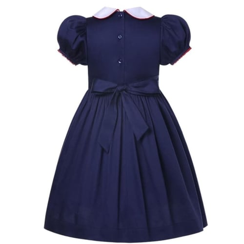 فستان بنات أسباني كلاسك كحلي