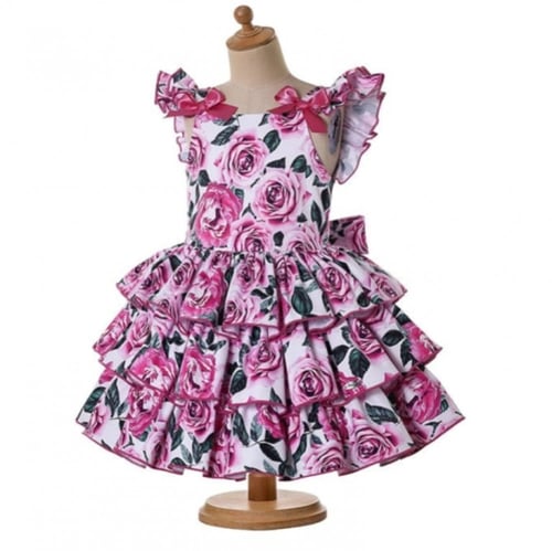 فستان أسباني مع طوق شعر