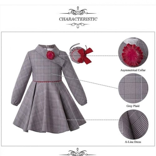 فستان بنات أسباني مع طوق شعر