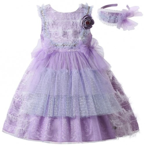 فستان بنات أسباني مع طوق