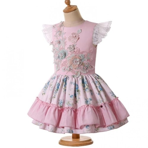 فستان بنات أسباني مع طوق شعر