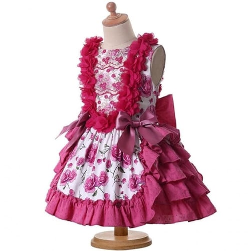 فستان بنات أسباني مع طوق شعر