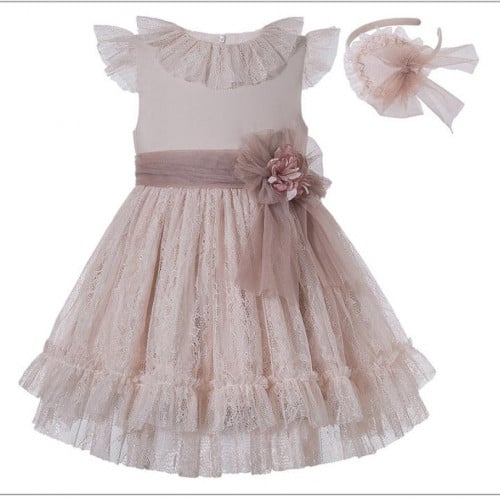 فستان أسباني مع طوق شعر