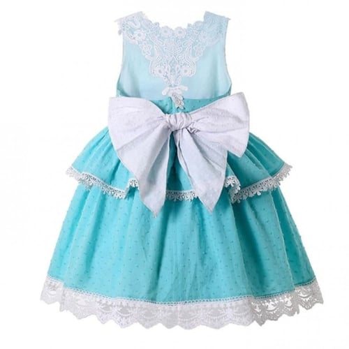 فستان بنات أسباني مع طوق