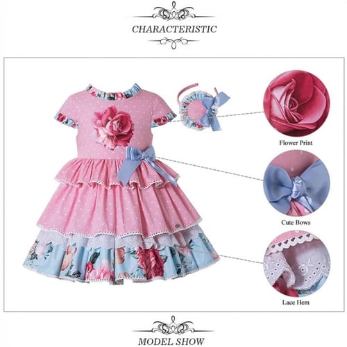 فستان أسباني مع طوق شعر