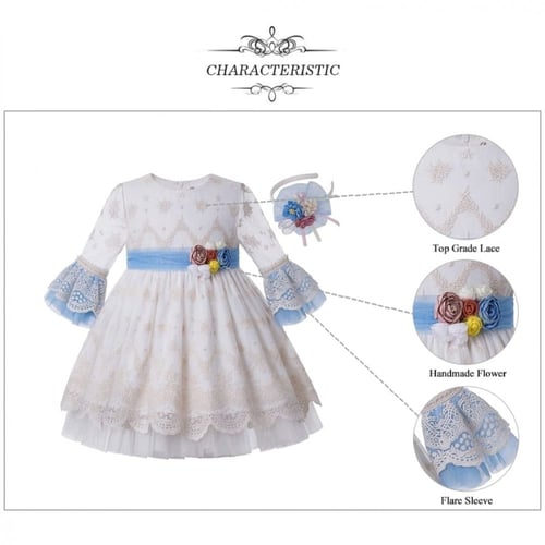 فستان أسباني مع طوق شعر