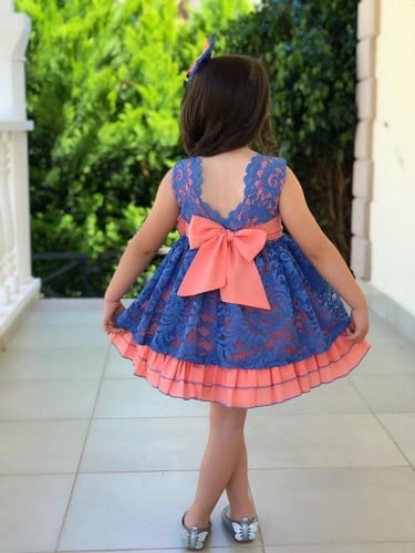 فستان أنيق مع بكلة شعر صناعة تركية