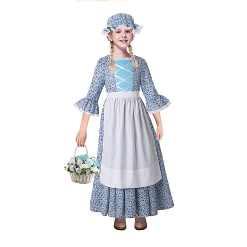 فستان بنات أسباني ريفي مع قبعة