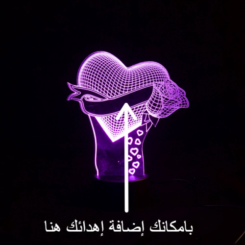 مصباح ثلاثي الأبعاد 7 الوان