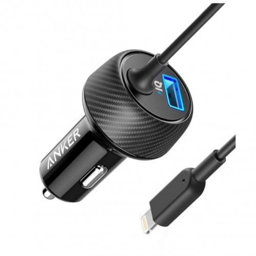 راس سياره مع سلك شاحن ايفون من شركه انكر .. مع منف...