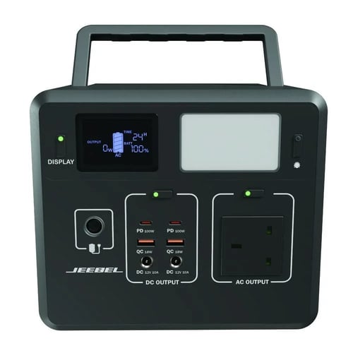 محطة طاقة محمولة JEEBEL - بطارية LiFePo4 بسعة 32 ف...
