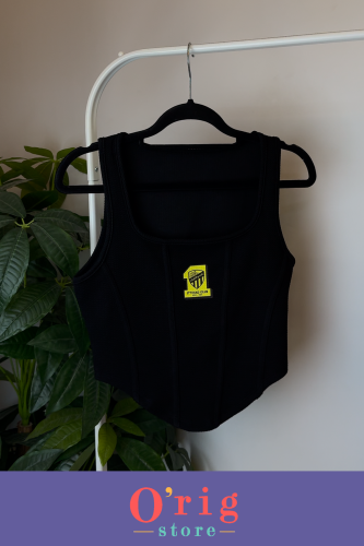 توب نسائي بشعار نادي الاتحاد