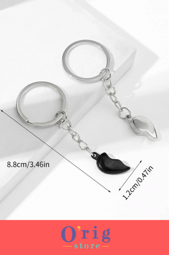 سلاسل مفاتيح نصف القلب (قطعتين)