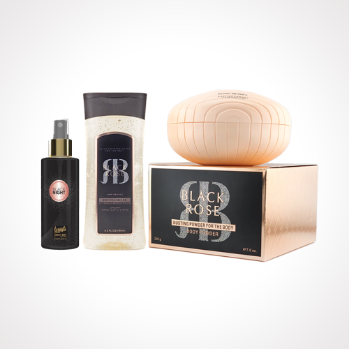 بودرة بلاك روز وزيت معطر ومعطر جسم 250 مل