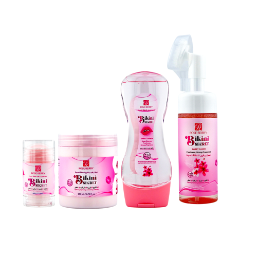 مجموعه بيكيني سيكرت الوردية، 4 قطع من روز بيري