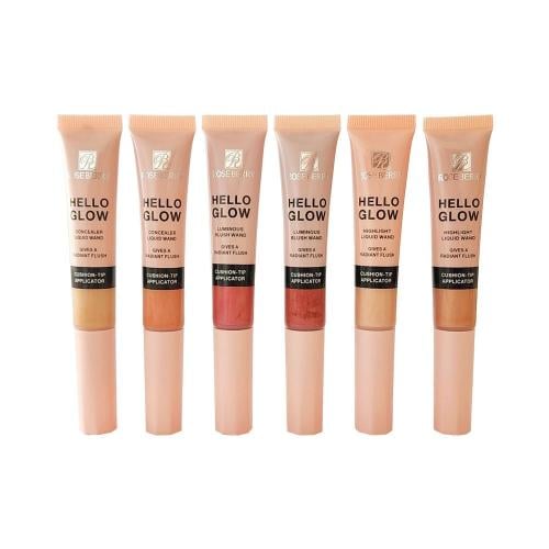 طقم اللمسة الاحترافية (كونسيلر + إضاءة + بلشر ) 6...