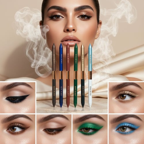 طقم آيلاينر احترافي جهتين مقاوم للماء من روزبيري ب...