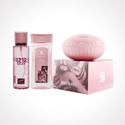 مجموعة الأنوثة الطاغية : بودرة وزيت معطر ومعطر جسم...