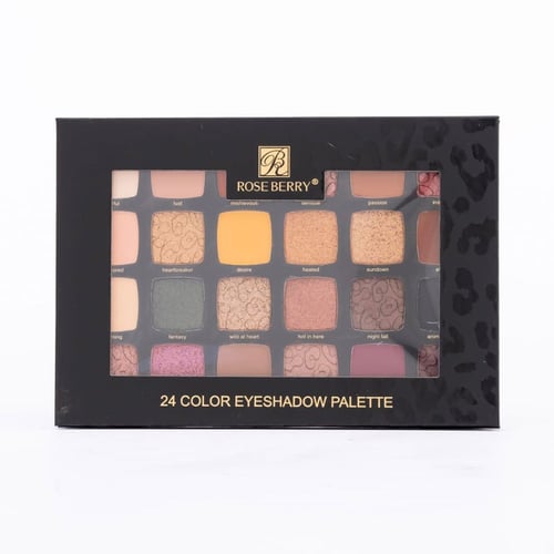 باليت أظلال العيون لإطلالات السهرات 24 لون من روز...