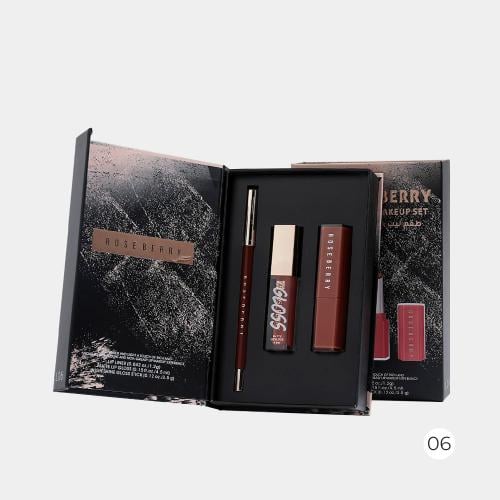 طقم الشفاه الملكي06: Liner, Lipstick, and Lip Glos...