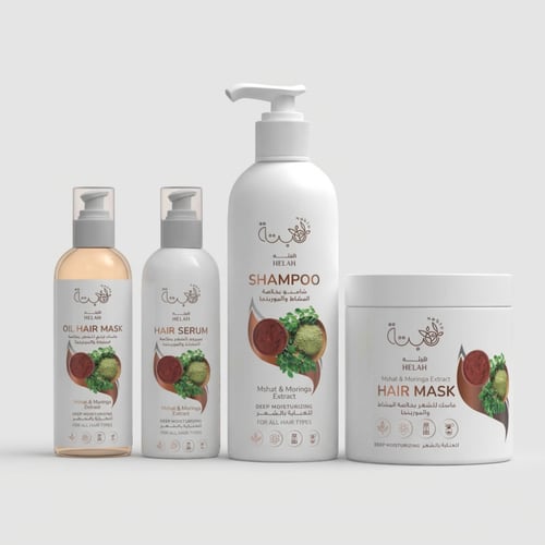 مجموعة هيلة للشعر بخلاصة المشاط والمورينجا