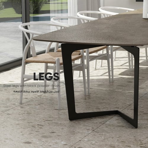 طاولة طعام (D1) + طاولة جانبية (A2) نوع السطح Vint