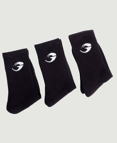 GASP CREW SOCKS 1-P BLACK