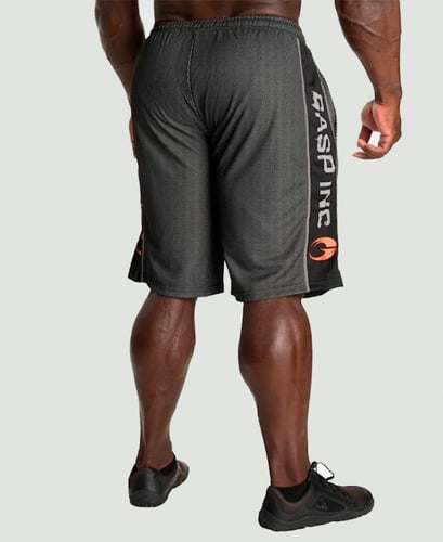 GASP NO.1 MESH SHORTS - BLACK/BLACK