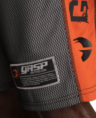 GASP NO.1 MESH SHORTS - BLACK/FLAME
