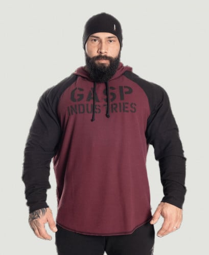 GASP L/S THERMAL HOODIE THERMAL HOODIE - MAROON