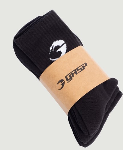 GASP CREW SOCKS 1-P BLACK