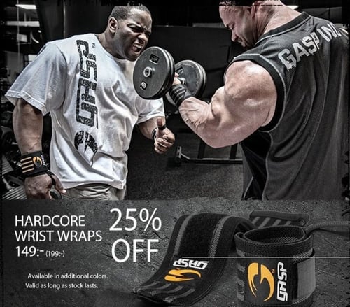 HARDCORE WRIST WRAPS - DARK