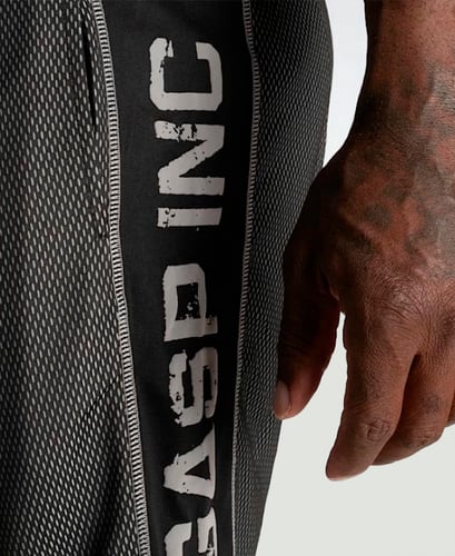 GASP NO.1 MESH SHORTS - BLACK/BLACK