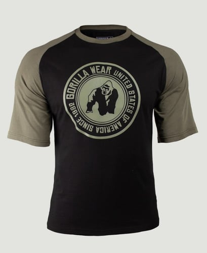 GORILLA WEAR TEXAS T-SHIRT - BLACK/GREEN