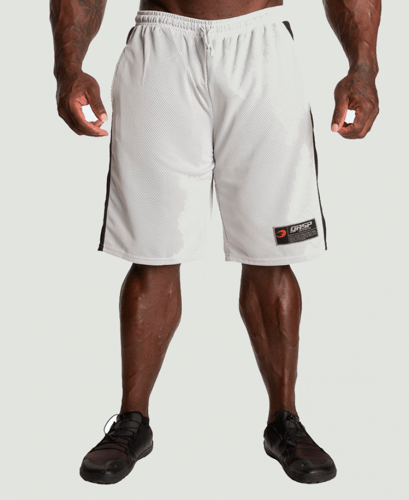 GASP NO.1 MESH SHORTS - WHITE/BLACK