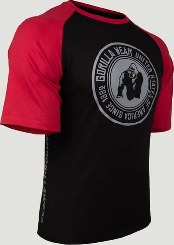 GORILLA WEAR TEXAS T-SHIRT - BLACK/RED