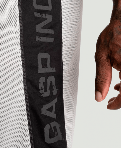 GASP NO.1 MESH SHORTS - WHITE/BLACK