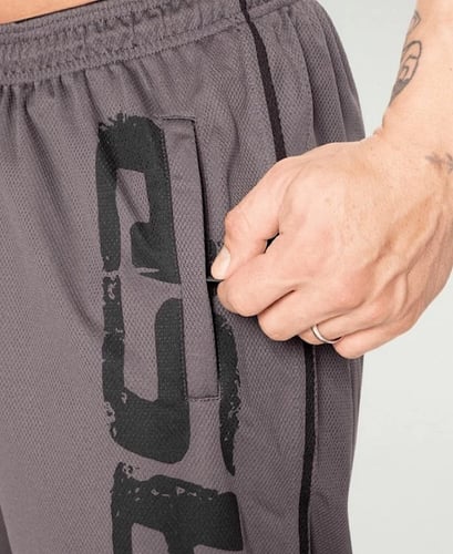 GASP PRO MESH GYM SHORTS - GREY/BLACK