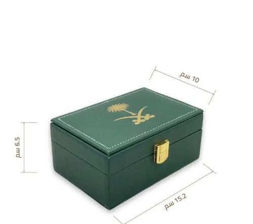 Royal leather boxes, Seven and palm tree