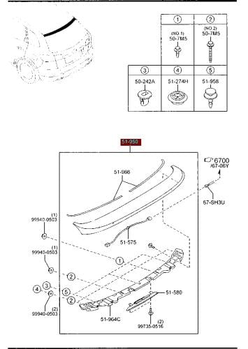جناح خلفي مازدا CX9 م 2007-2016 تايواني (يحتاج رش)
