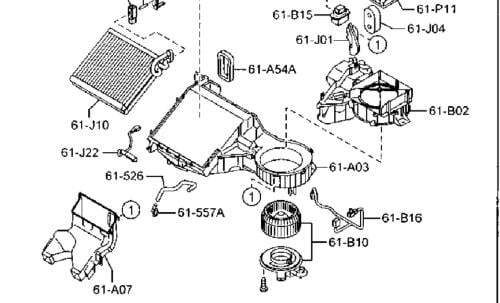 مروحة تكييف داخلية مازدا CX9 م 2008-2016 اصلي وكال...