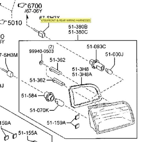 اسطب شنطة يسار مازدا CX9 م 2013-2016 تايوان TYC