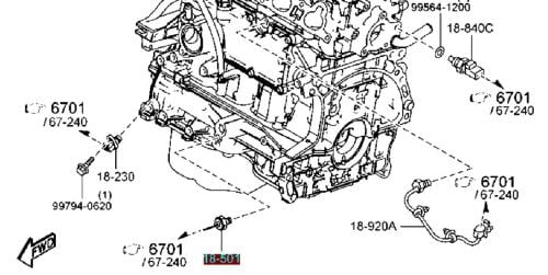 حساس زيت مازدا 6 م 2014-2018 اصلي
